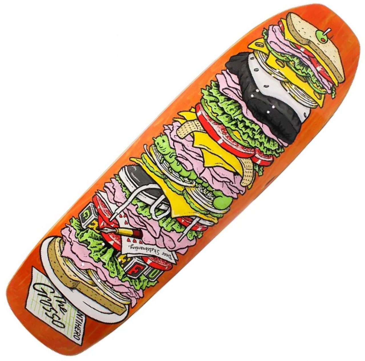 Anti Hero Grosso Dagwood Beef Skateboard Deck Orange 9.25